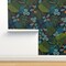Tropical Fun Blue Green Teal Flora Custom Removable Wallpaper by Spoonflower Peel & Stick Wallpaper 2FT Wide